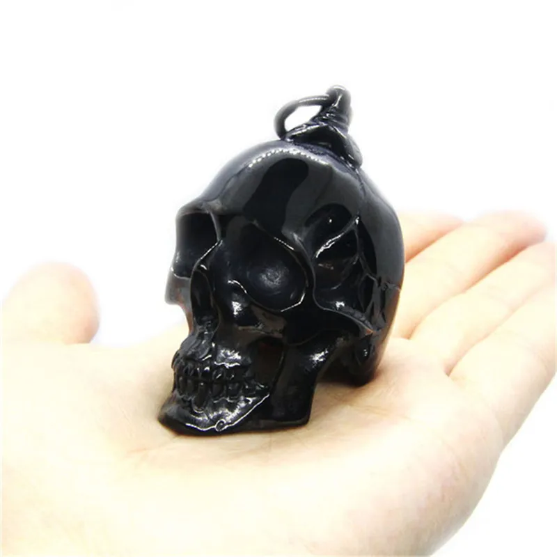 1pc Support Dropship Huge Heavy Cool Skull Pendant 316L Stainless Steel Jewelry Golden Black Big Skull Pendant