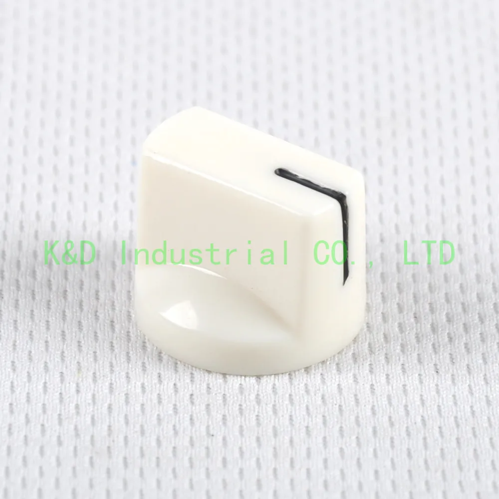 10pcs 17*15mm White ABS Plastic Knobs for D shaft Guitar Amp Effect Pedal Stomp Box DIY