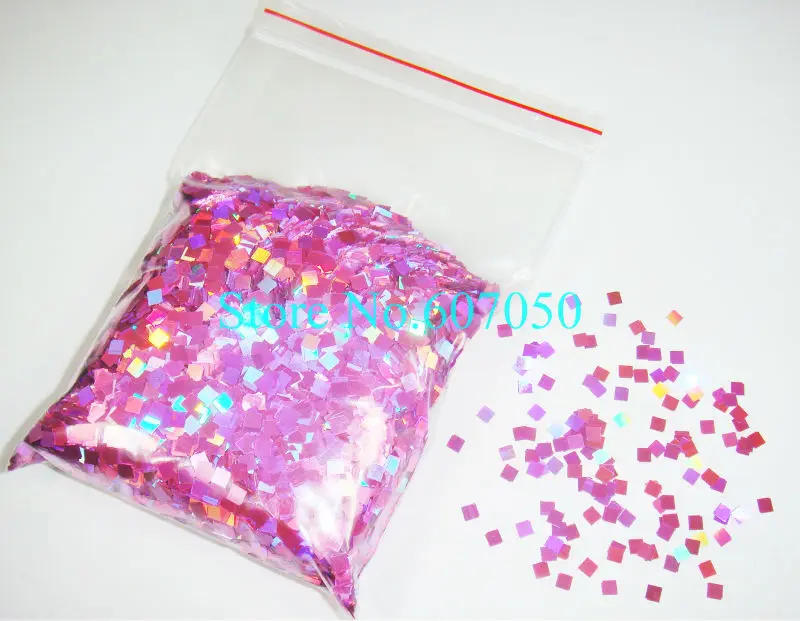 

50g/bag Holographic Laser Lilac Square Chunky Glitter Sequin Paillette Spangles Shape for Nail Art DIY Facepaint Christmas Craft