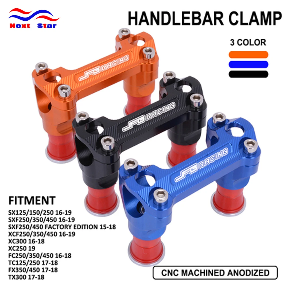 28mm CNC Billet HandleBar Handle Bar Riser Mount Clamp For Husqvarna FC 16-2018 TC FX TX TC125 125 250 300 350 450 TX300 17 18