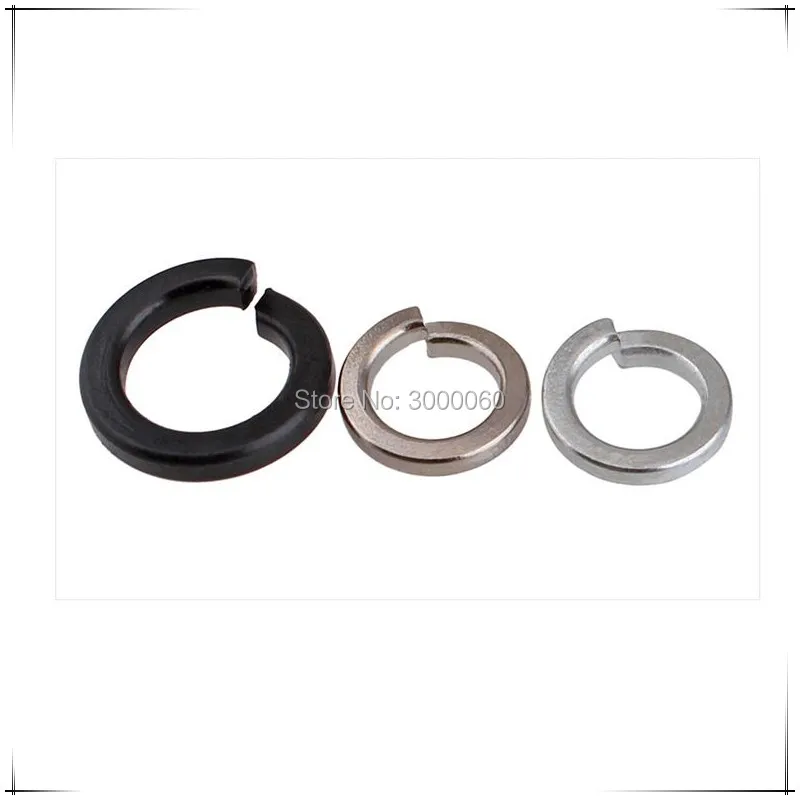 M10 M12 Black Plated Steel Spring Gasket Spring Lock Washer 200pcs/lot