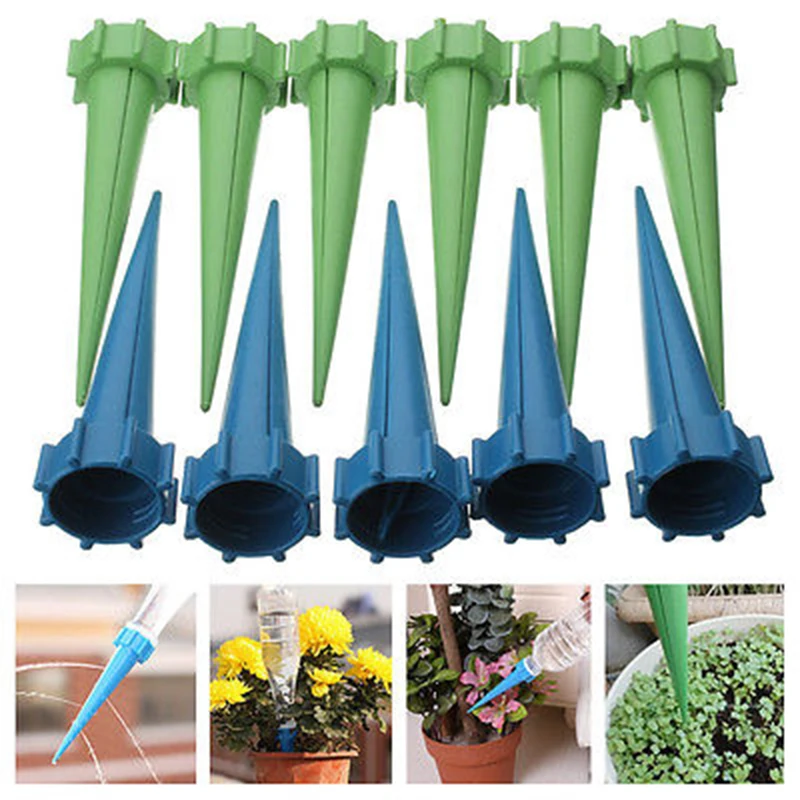 

JX-LCLYL 12x Automatic Watering Irrigation Spike Plant Flower Plastic Cone Drip Sprinkler