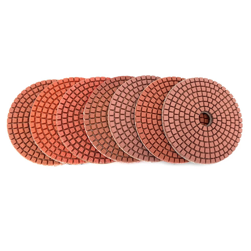 Imagem -06 - Rijilei-almofadas de Polimento de Diamante Flexível Molhado Pedra Mármore Granito Ferramentas Abrasivas Polegada Hc11 10 Pcs por Conjunto