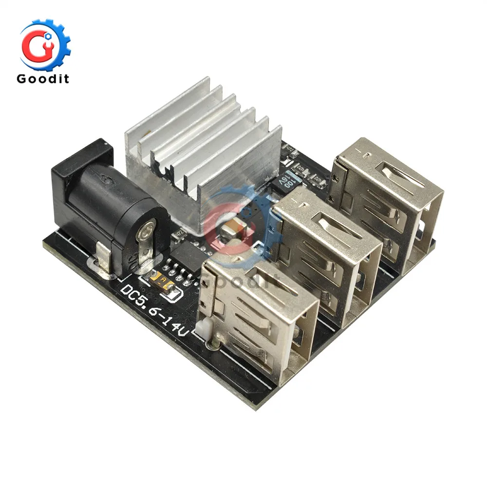 3 USB Mini moduł ładowania DC-DC 7V-14V do 5V-5.8V 8A obniżanie mocy Power Bank pokładzie deskopowa przetwornica do Arduino