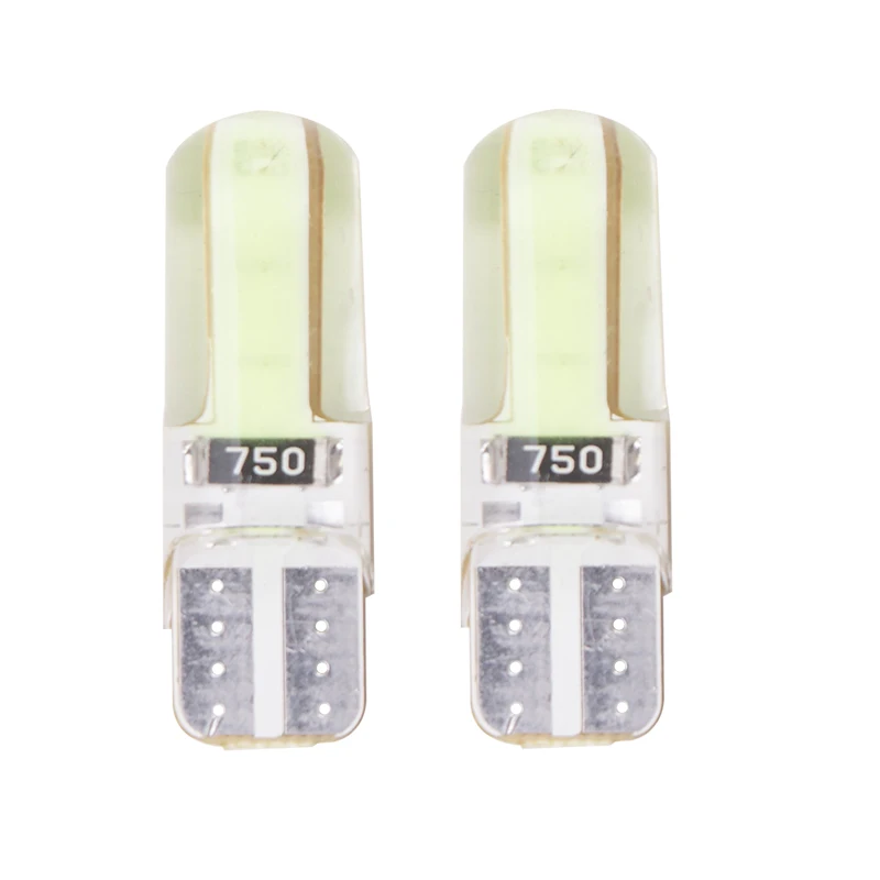 10PCS COB silica gel w5w T10 led light Car signal lights LED Clearance lights Reading light License plate light Parking lamp 12V