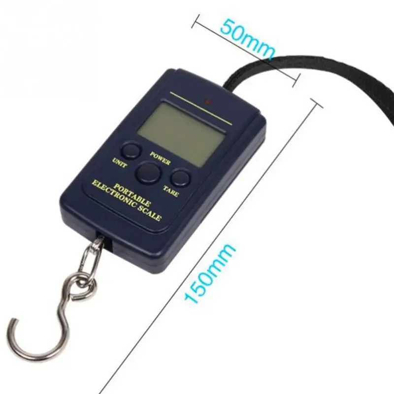 40kg Mini Portable LCD Display Electronic Digital Scales Hook Travel Hanging Luggage Scale Weighing Fishing Scale Tools Pocket