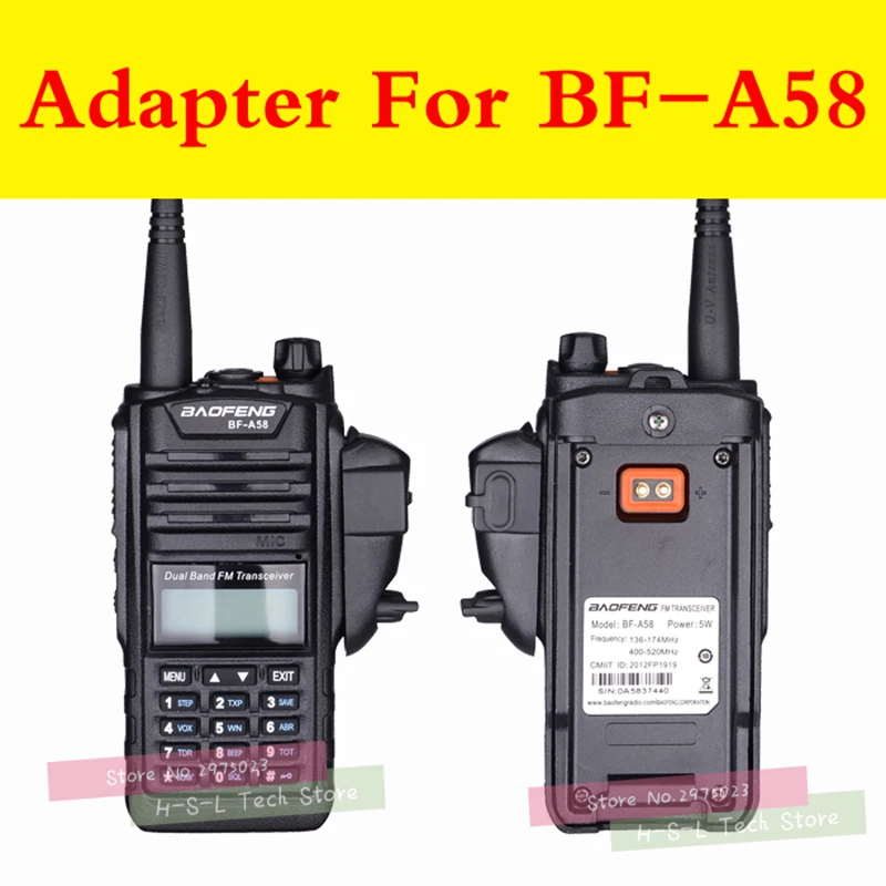 Walkie Talkie Audio Adapter For Baofeng BF-9700 UV-XR UV-5S UV5R-WP BF-R6 GT-3WP T-57 UV-9R For M Interface 2Pin Headset Port