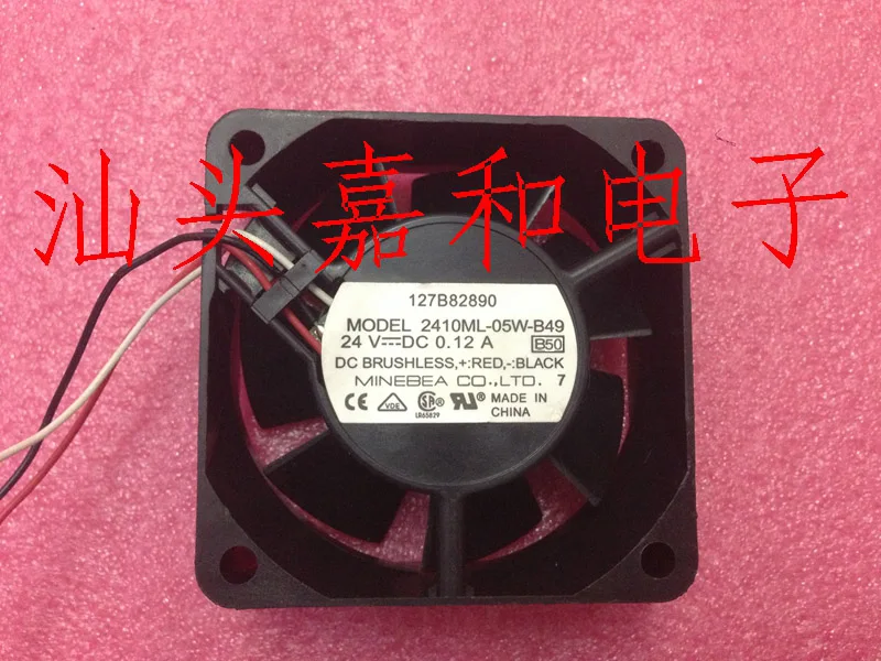 

NMB-MAT 2410ML-05W-B49 B50 DC 24V 0.12A 3-Wire 60x60x25mm Server Cooling Fan