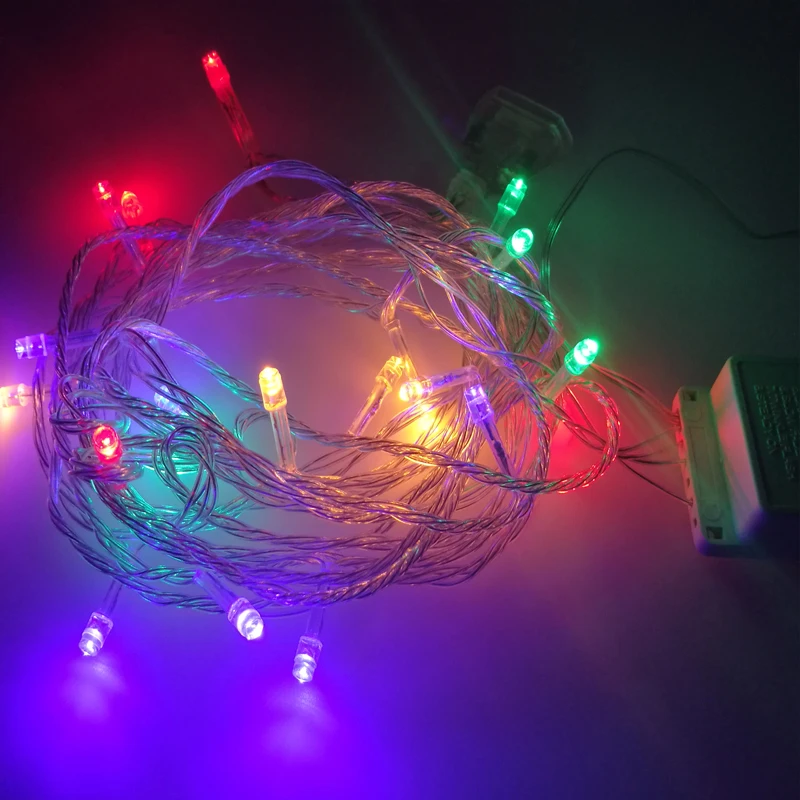 CHAUD!! Guirlande lumineuse LED 16,5 pieds, 5M, 20 LED, colorée, pour noël, arbre de noël, Festival, fête féerique