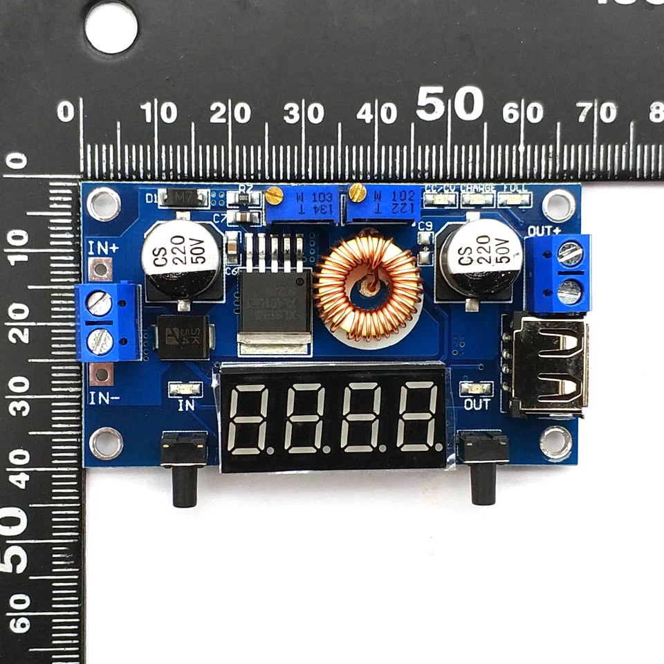 5A CC/CV W USB Voltmeter LED Drive Step down Lithium charger Power Module + CASE