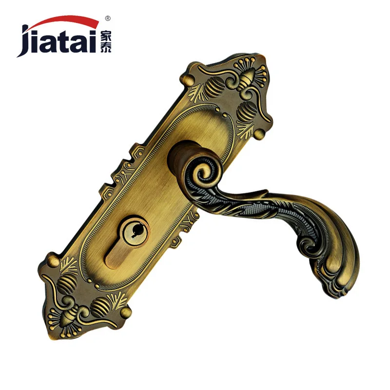 Thai high-end hardware home European American Pastoral antique bronze door TK205021 yellow door locks doors