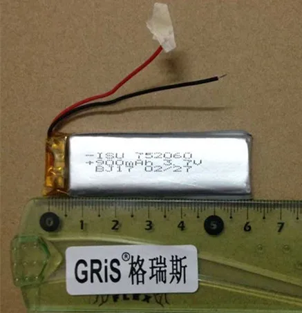 Bateria de polímero de lítio 3.7v 752060 900mah mp3 mp4 bluetooth, célula recarregável com clipe de som li-ion