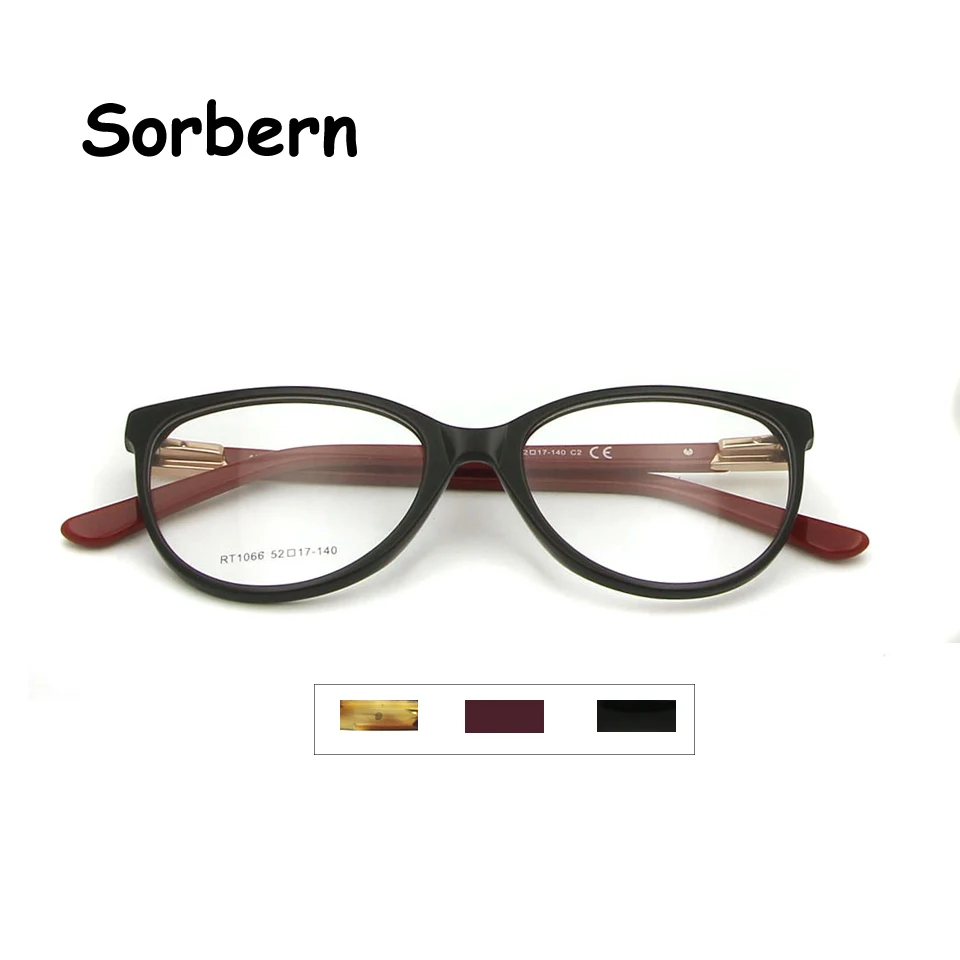 

High Quality Acetate Cat Eye Glasses Frame Women Myopia Glasses Prescription Woman Glasses Optical Frame Oculos De Grau Feminino