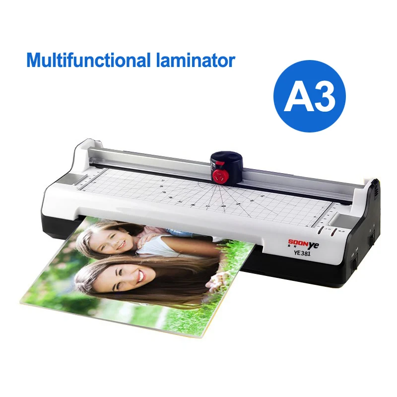 Laminator Machine for A3/A4/A6 YE381 Thermal Laminating Machine for Home Office School Use , Paper Trimmer and Corner Rounder