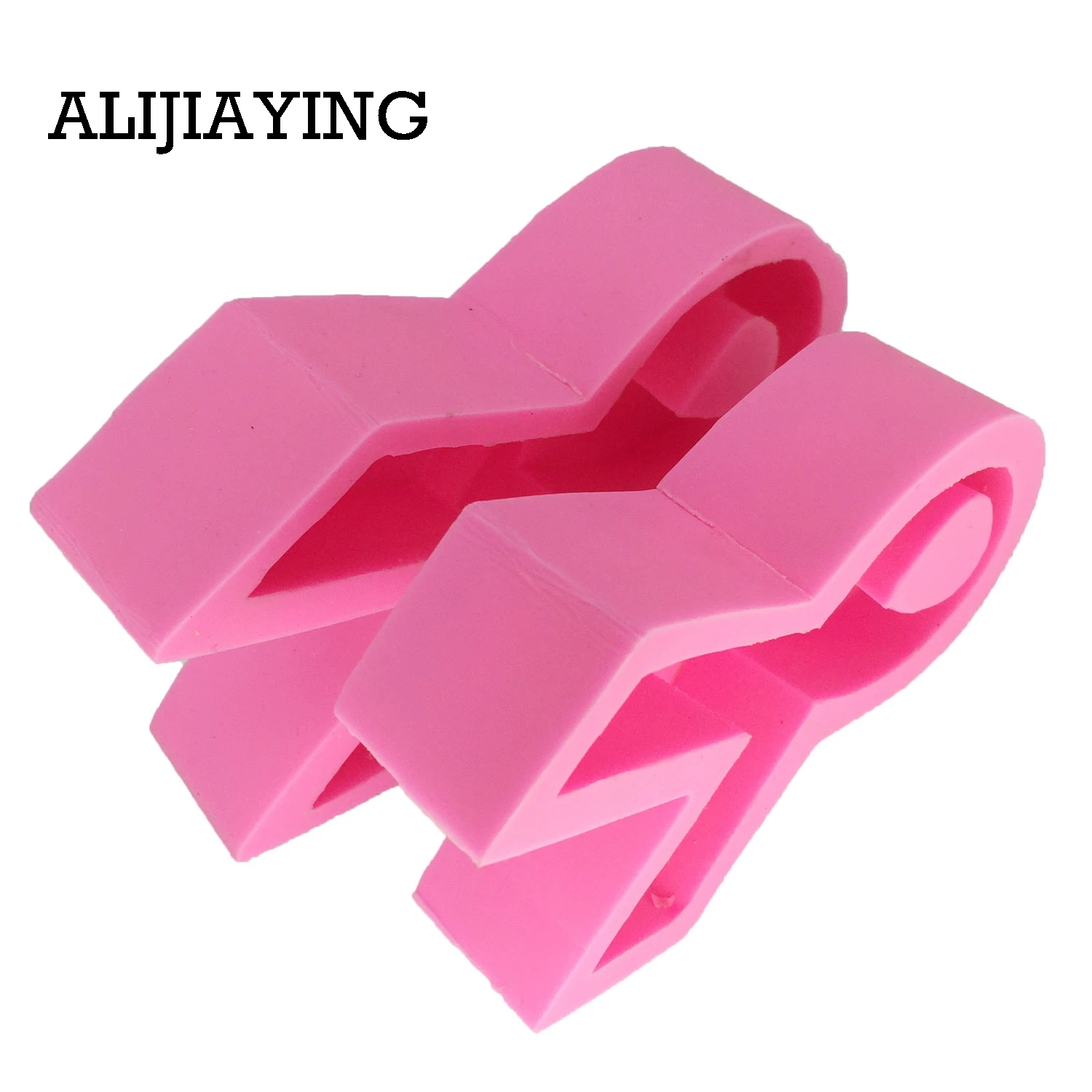 M1486 1Pcs The awareness ribbons Silicone Molds Fondant Cake Decorating Tools Cake Border  Gumpaste Chocolate Moulds