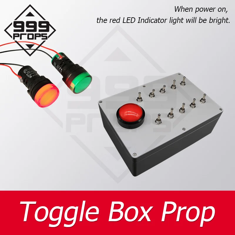 

Switch Box Toggle Box Prop Escape Room Turn All Toggle Switches in correct position to open lock or turn on light 999PROPS