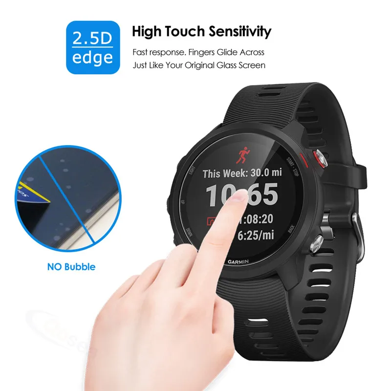 For Garmin Forerunner 245 Tempered Glass Anti-Scratch 9H 2.5D Premium Screen Protector Film For Garmin Forerunner245M ProtectIve image 6