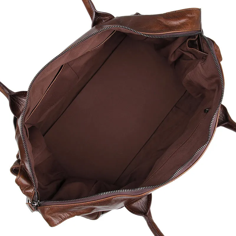 Imagem -05 - Nesitu Bolsa de Couro Genuíno Masculina M7079 Bolsa de Viagem com Grande Capacidade de Café e Pele de Real para Homens