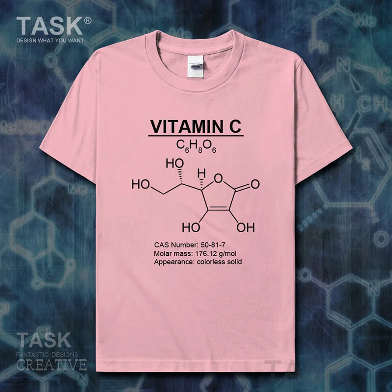 Vitamin C Molecular Formula Chemistry Subject t shirt new Tops t-shirt Short sleeve clothes mens summer Fashion cotton sports 01