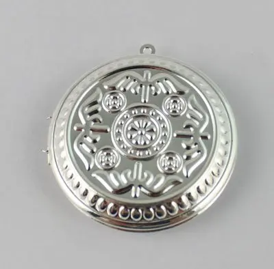 

FREE SHIPPING 60PCS Silver Color Plate Wing Round Locket Pendant 44mm #20396