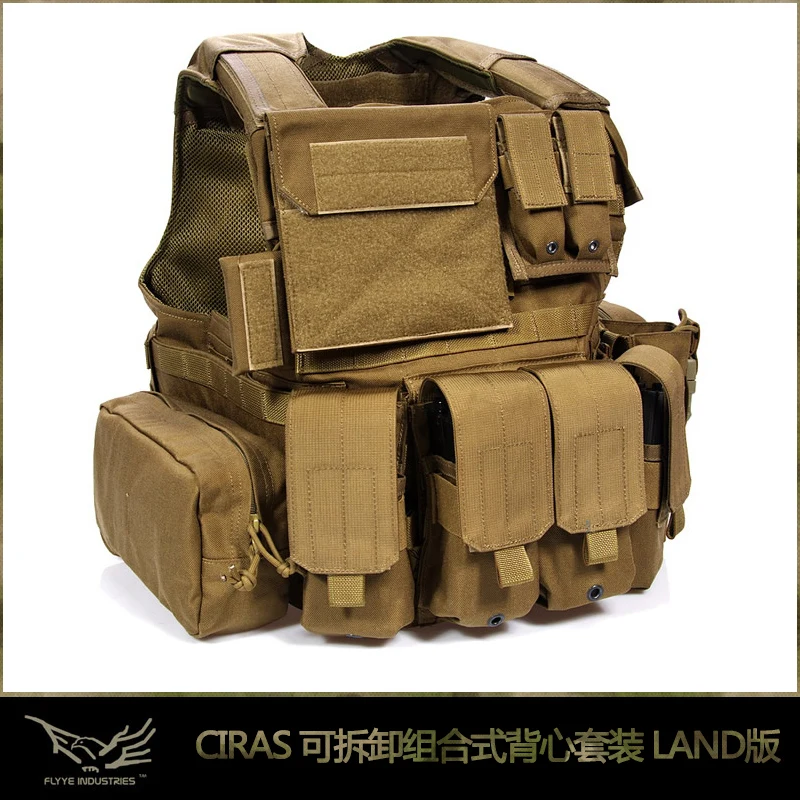 FLYYE  FY-VT-M005 Modular Waterproof Camping CS Combat Tactical Adjustable Tactical Combat Army Military Gear Vest Set