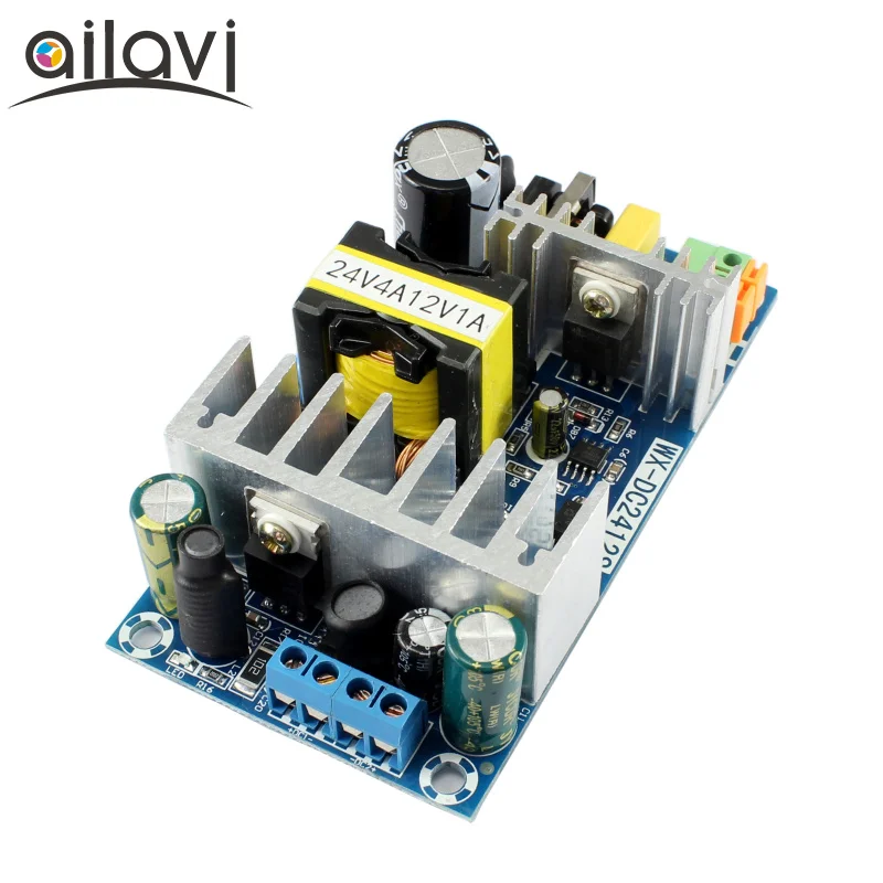 24V4A 12V1A 120W  Dual Output 24V4Switching Power Supply Module AC90-265V 110V 220V Input To DC 24V 12V Power Adapter Bare Board