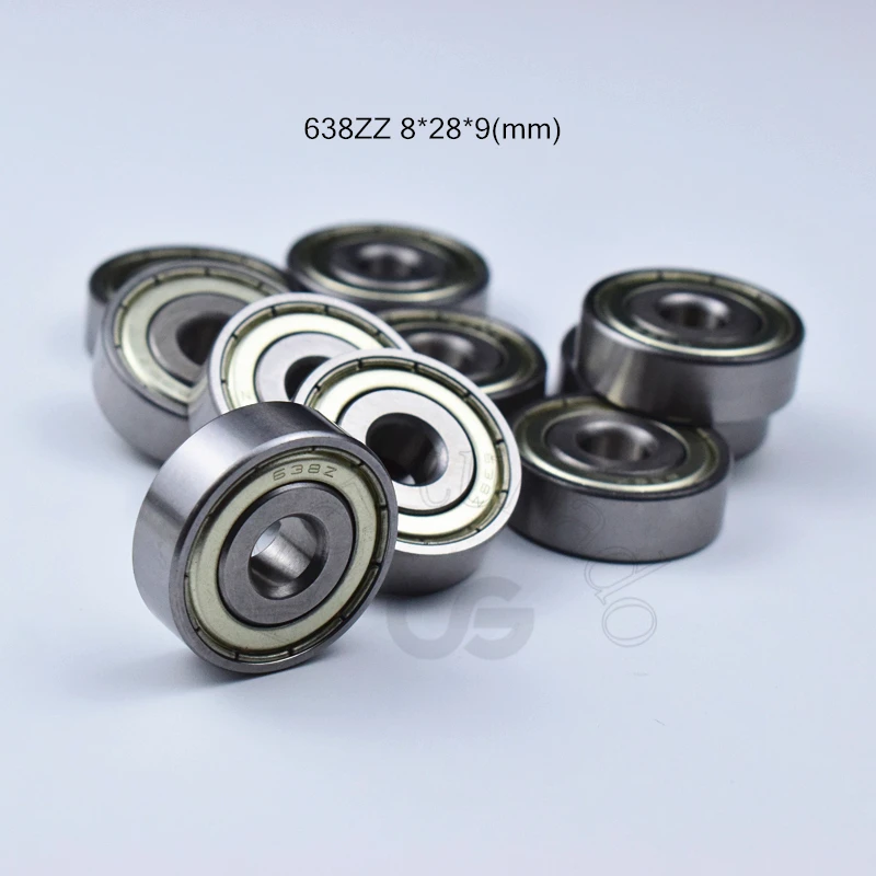 

Bearing 10pcs 638ZZ 8*28*9(mm) chrome steel Metal Sealed High speed Mechanical equipment parts