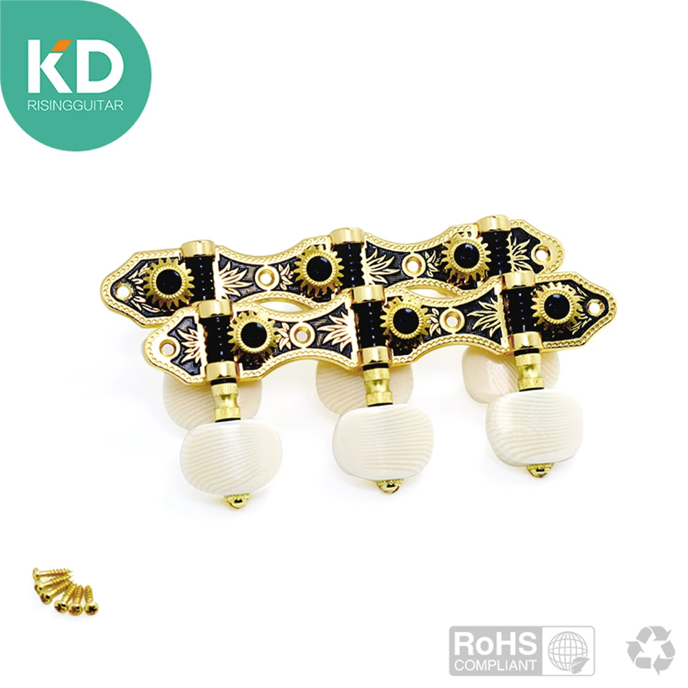 KD Classical Guitar Tuning Pegs Machine Heads 1 Pair Left And Right Guitar Peg Tuner Parts Accessories