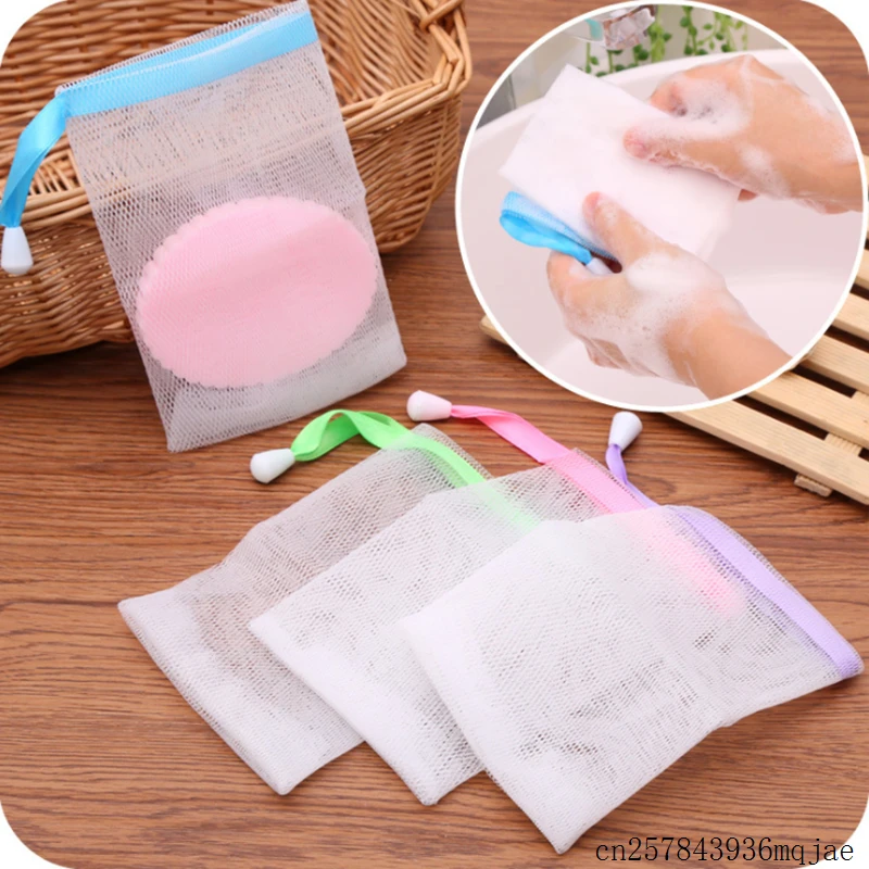 

500pcs Soap Mesh Bags Mesh Net Hanging Bath Cleaning Gloves for Foaming Cleaning Bath Soap Net