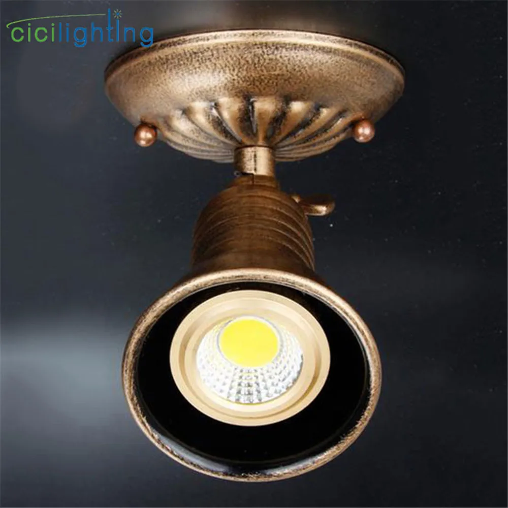 Industrial LED Spot Lamp Vintage E27 Ceiling Light Rustic Track Light Loft Home Store Shop Surface Mounted led Rail Lighting Luz