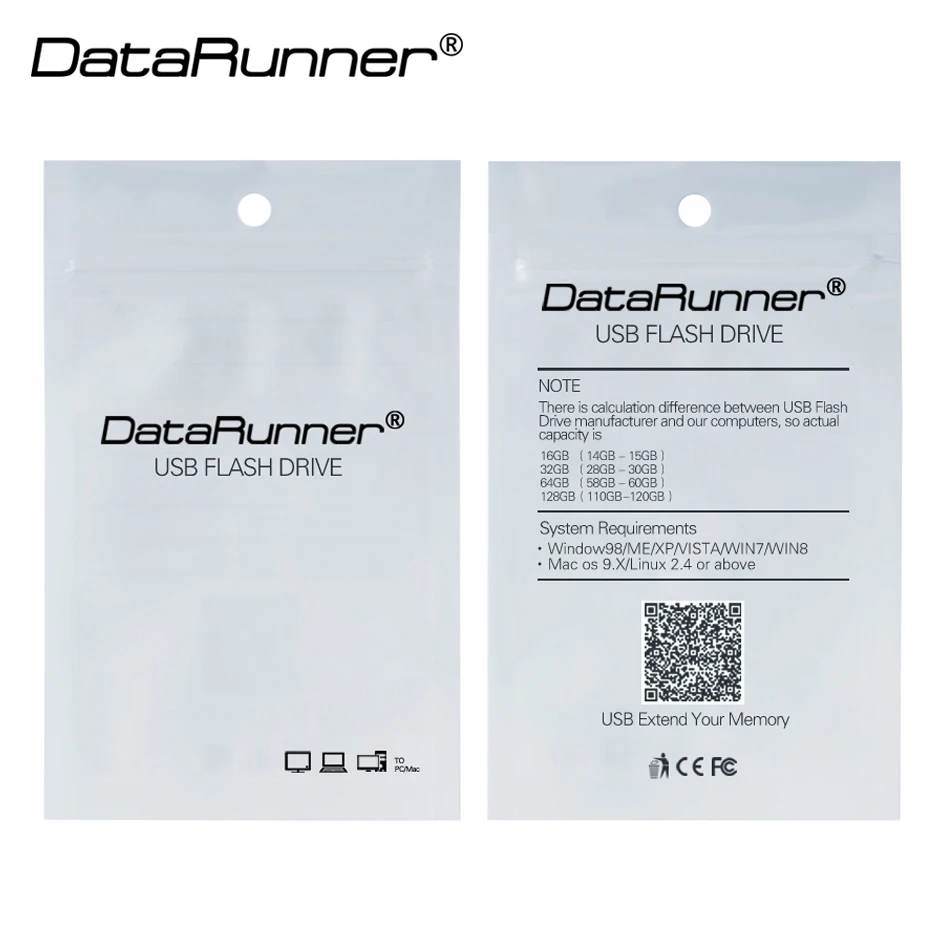 DataRunner Key Chain USB Flash Drive 32GB Metal Pendrive 128GB 64GB 16GB 8GB Pen Drive Cle Memory Stick 3.0 U Disk