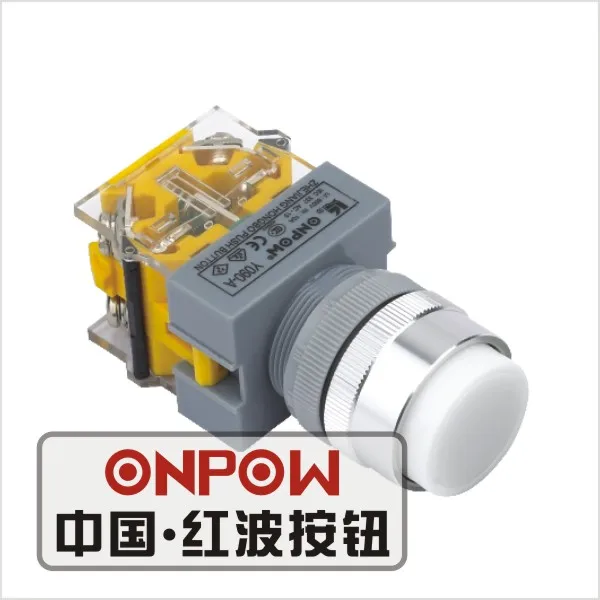 ONPOW red wave button switch Y090-A-11G high self-reset button