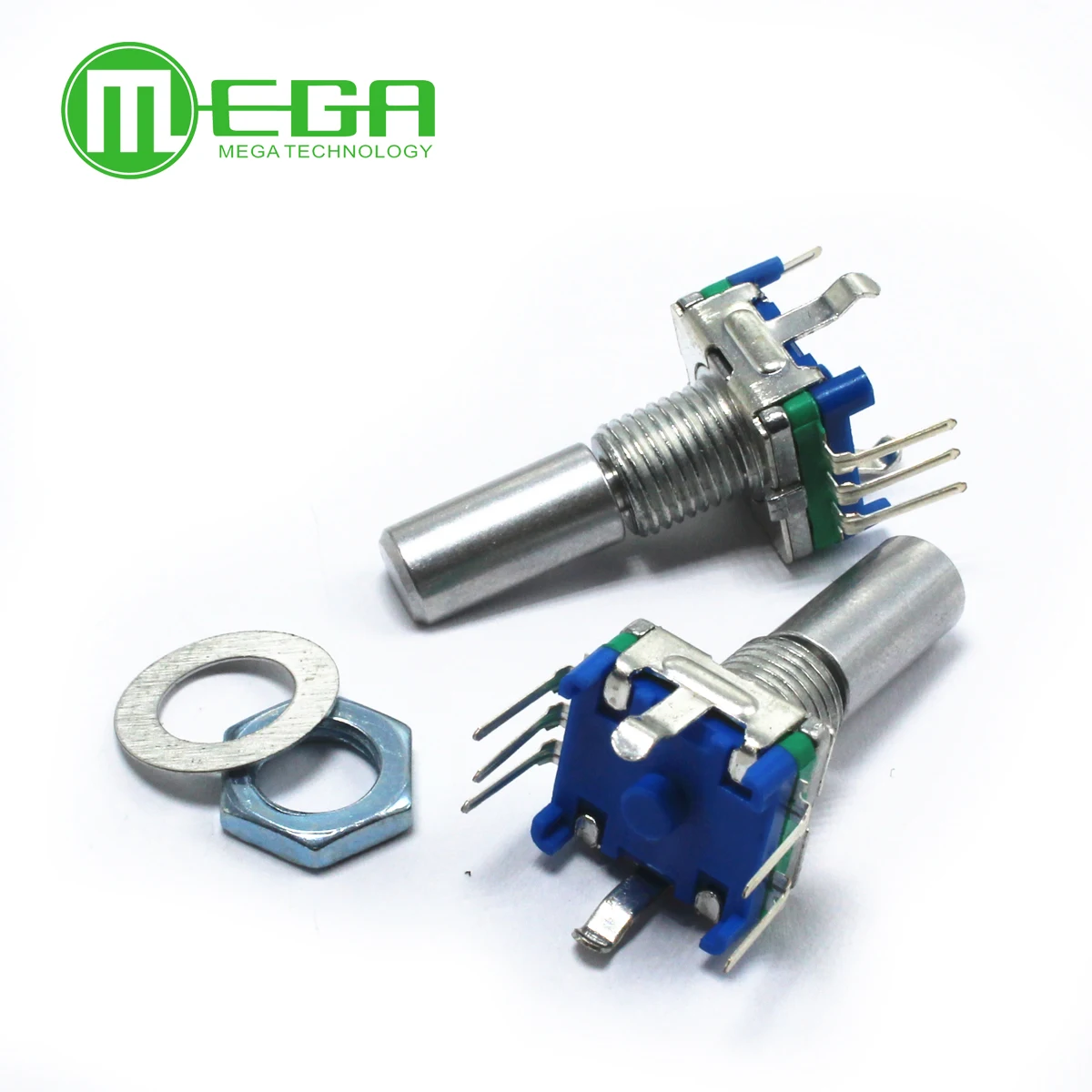 20pcs Rotary encoder,code switch/EC11/digital potentiometer,with switch,5Pin, handle length 15mm 20mm
