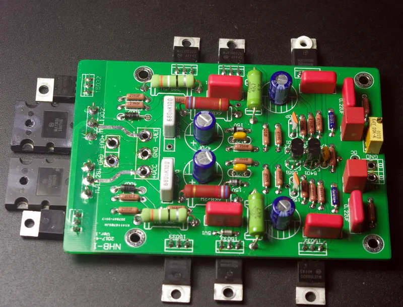 Tablero amplificador de tubo de potencia, tablero de amplificador de dartzeel NHB-108 de 2,0 canales, 2N5551/5401, MJ15032 / 15033 MJL1302 / 3281