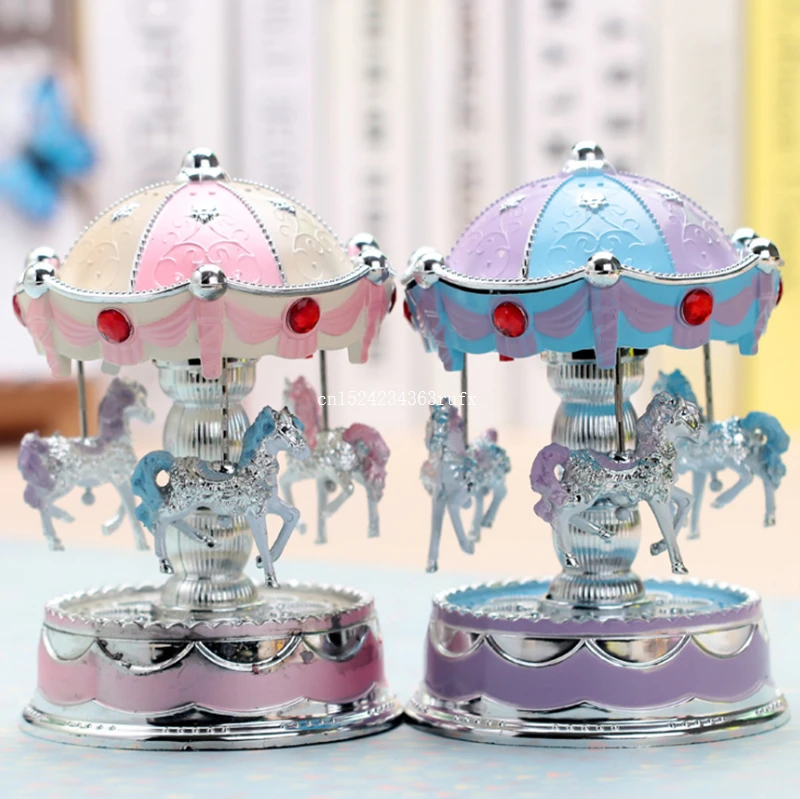 5pcs European DIY Carousel Music Box Educational Toy Music Box Birthday Gift for Adults Music Box