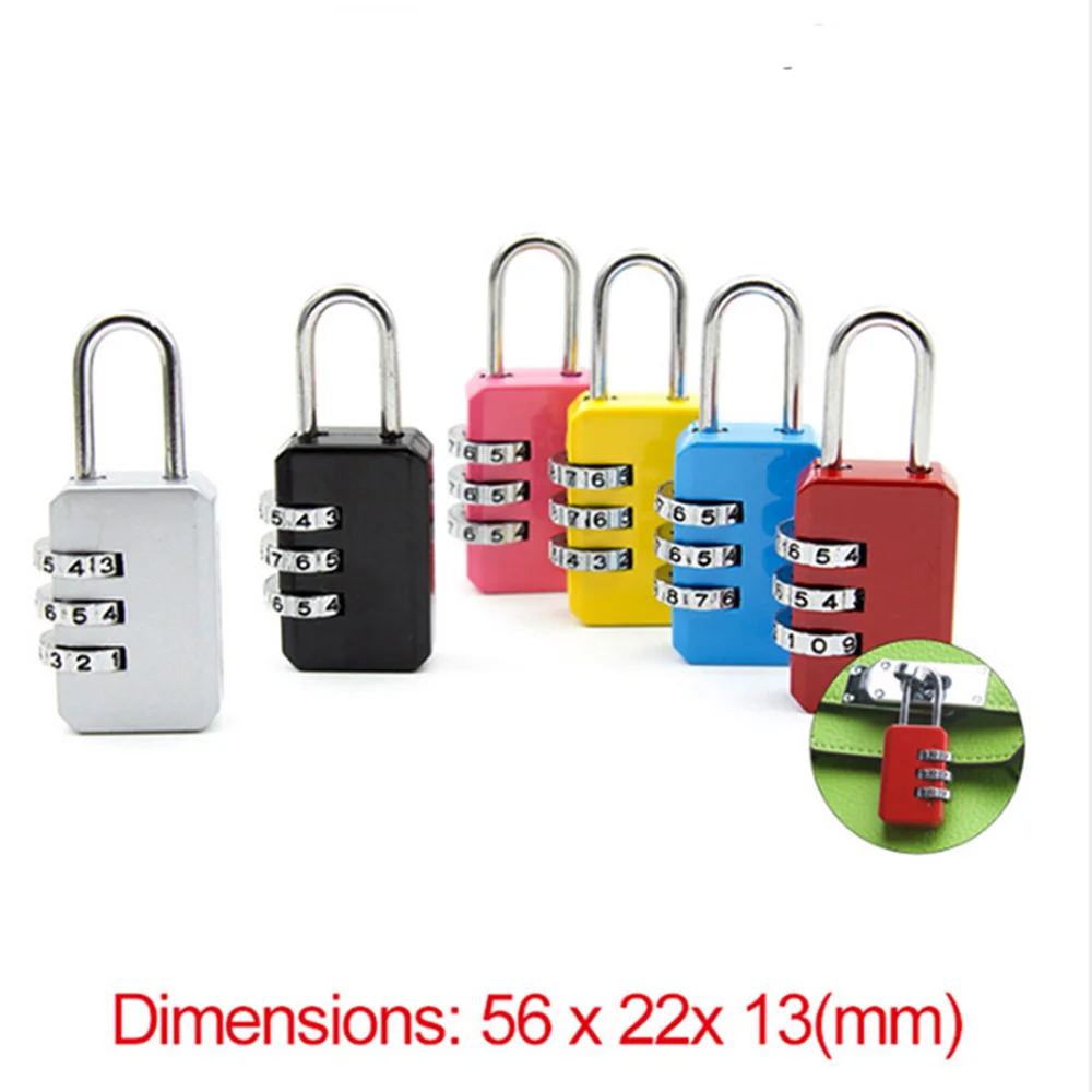 Nice 3 Digit Dial Combination Code Number Lock Padlock For Luggage Zipper Bag Backpack Handbag Suitcase Drawer  Locks