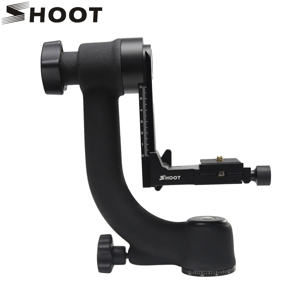 

Shoot 360 Degree Panoramic Gimbal Tripod Head with Standard 1/4'' Quick Release Plate For Canon Nikon DSLR Camera holder