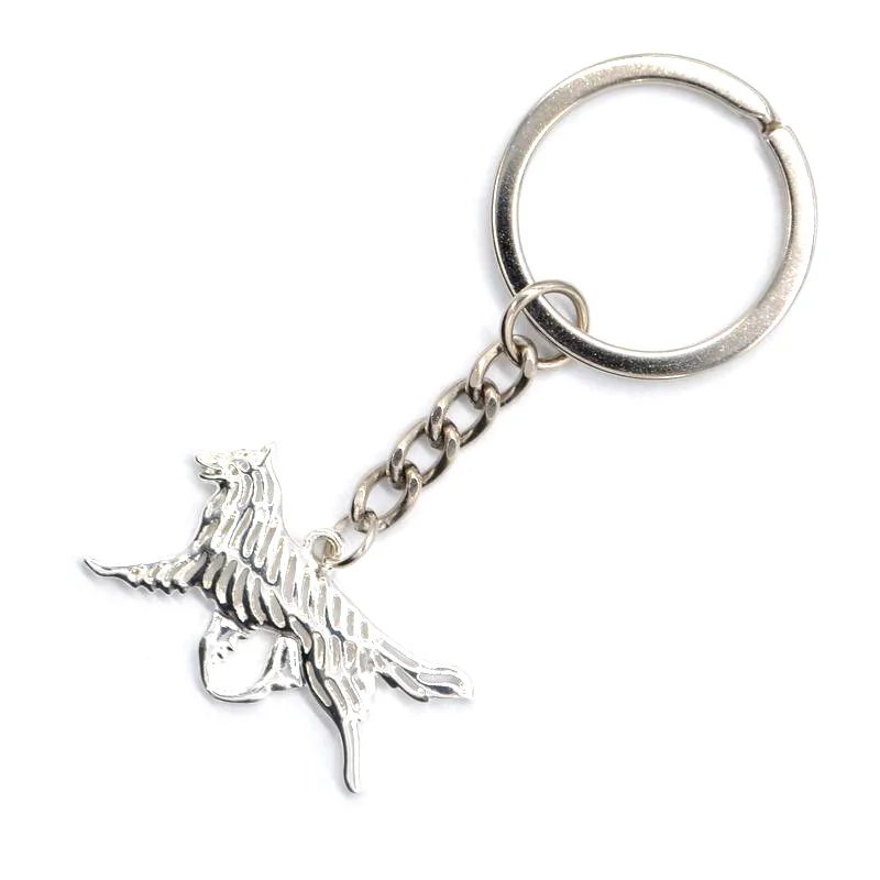 Women's Alloy Movement Dog Key Chains Women Belgian Groenendael Key Chains