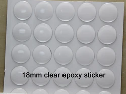 18mm Clear Round Epoxy Sticker Adhesive Easy Sealer DIY Jewelry Pendant Crafts Bottle Caps Making
