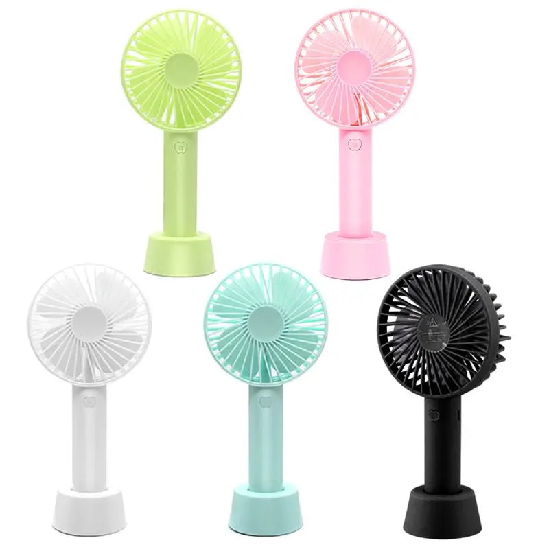 Mini Handheld Fan Portable Rechargeable Battery Operated Cooling Desktop with Ba