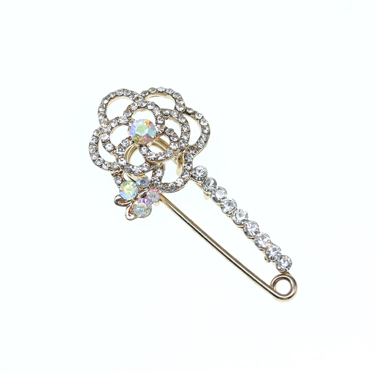 

50/100pcs Fancy crystal sparkly clear Rhinestone with butterfly Brooches pin Jewelry decoration for wedding invitation