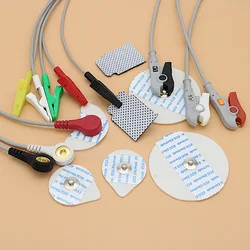 ECG EKG cable or leadwire disposable electrode pad apply to alligator Electrode Clip,clamp/snap,500 tabs.