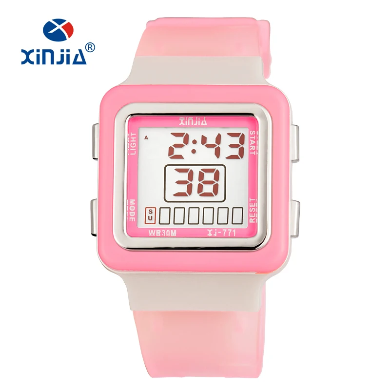 Hot XINJIA Fashion Women Sports Watches Waterproof 30m Ladies Jelly LED Digital Watch Swimming Diving Hand Clock Montre