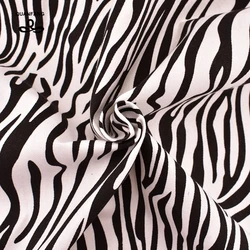 QUANFANG New Black Zebra Texture Pattern tessuto di tela per divano camicia borsa per tende cuscino fatto a mano a casa 40cm x 45cm/pezzo