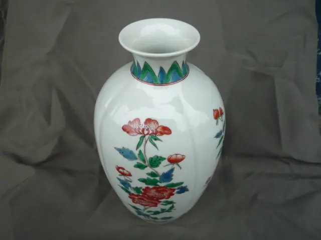 Old Qing Dynasty Colorful porcelain vase,Hand painting,best collection&adornment, free shipping