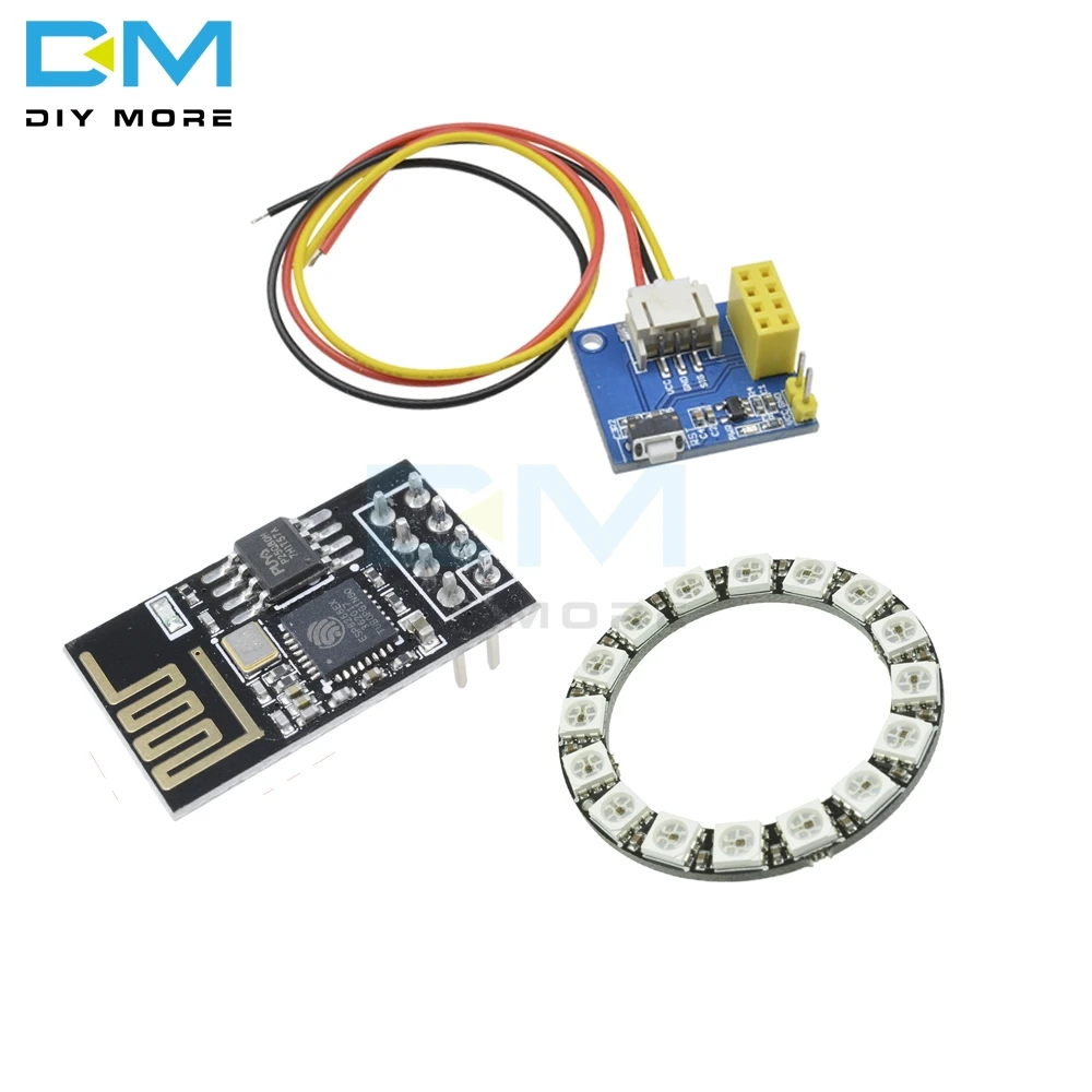 ESP-01 ESP-01S ESP8266 RGB LED Controller Adpater WIFI module For Arduino IDE 16 Bits Light Ring electrical DIY WS2812B WS2812
