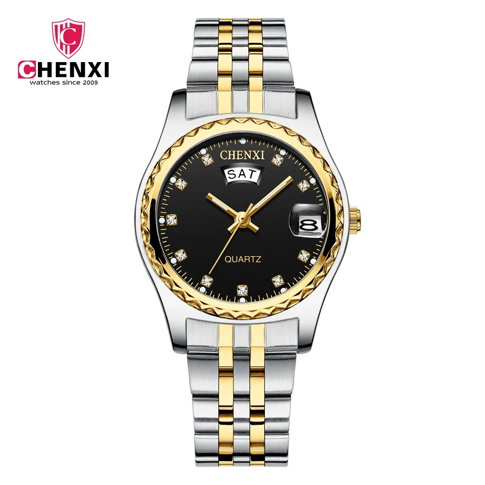 Chenxi Brand Women Luxury Quartz Watch Lady Golden Stainless Steel Watchband High Quality Casual Waterproof Watch Gift For Girl