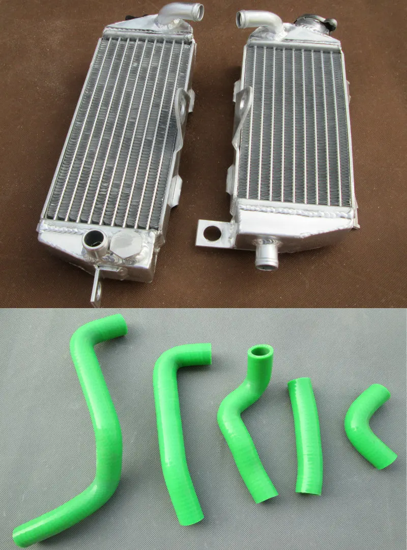 Aluminum Radiator + Silicone Hose For Kawasaki KDX200 KDX200H KDX220 KDX220R KDX 220 A/RA 1995-2006 97 98 99 00 01 02 03 04 05