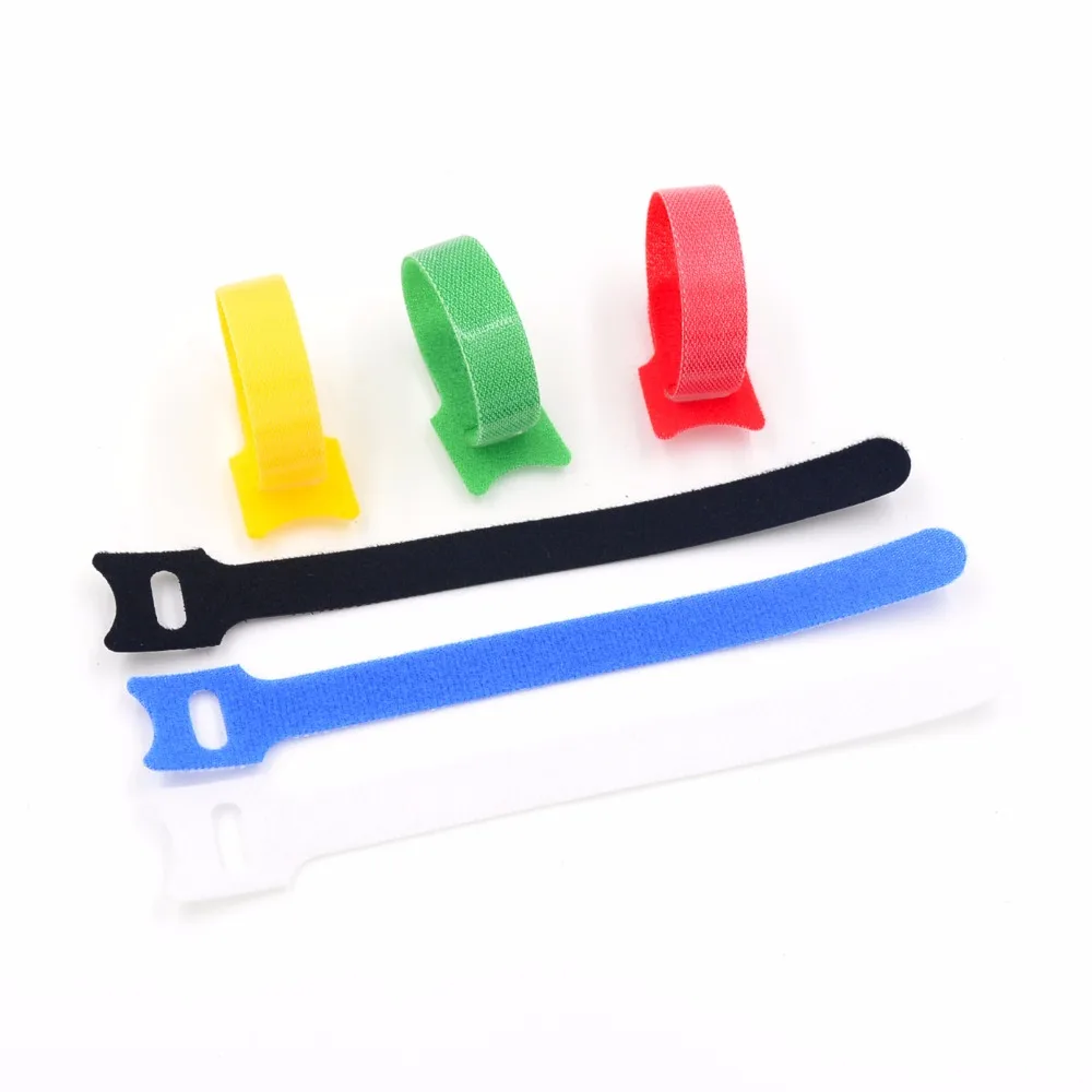 10pcs Wholesale 12*150mm Nylon Reusable Cable Ties with Eyelet Holes back to back cable tie nylon hook loop fastener management