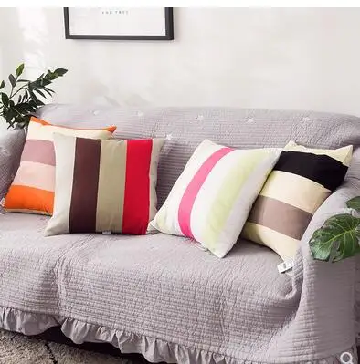 Nordic style sofa hug pillowcase Color cushion candy color pillowcase Household coreless square cushion cover